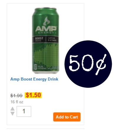 Coupon amp energy drink