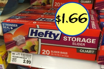New Hefty Slider Bags Coupon Just 1 66 At Kroger