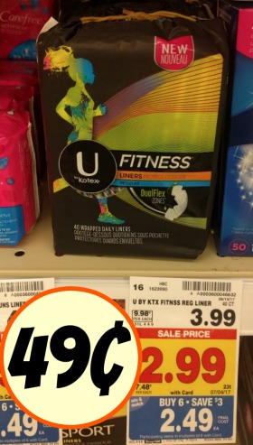 Kotex U Fitness Liners Just 49 At Kroger
