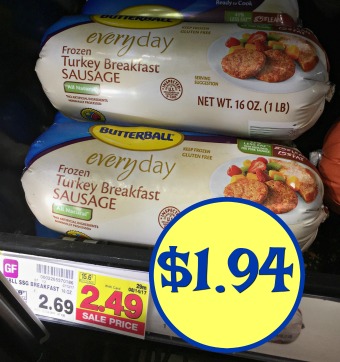 Butterball Turkey Breakfast Sausage - Just $1.94 At Kroger