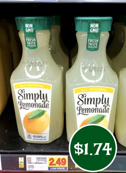 Fresh Conveniently Lemonade Coupon - Basically $1.74 at Kroger graphic regarding Simply Juice Printable Coupons known as Fresh Effortlessly Lemonade Coupon - Simply just $1.74 at Kroger