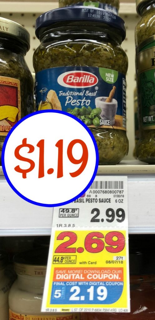 Barilla Basil Pesto As Low As $1.19 At Kroger