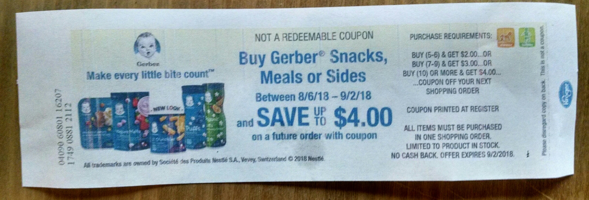 gerber coupons 2018