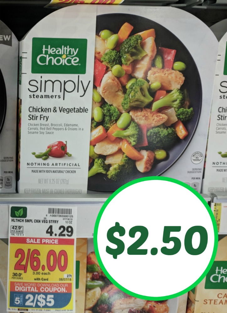 Healthy Choice Simply Steamers - $2.50 Each At Kroger