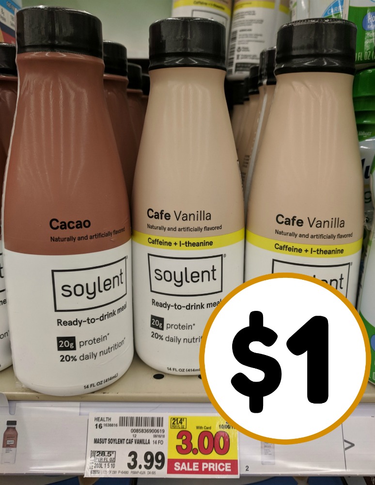 soylent ready to drink meal 1 at kroger common grocery list