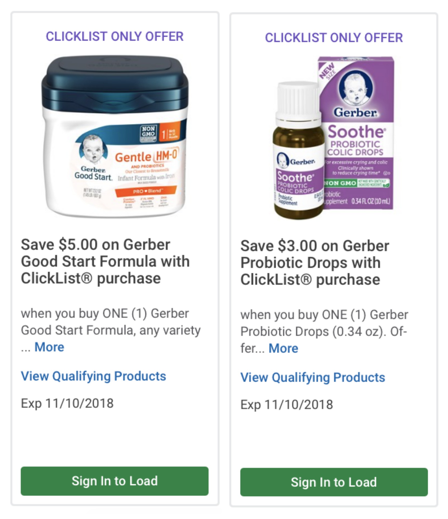 gerber soothe coupons 2018