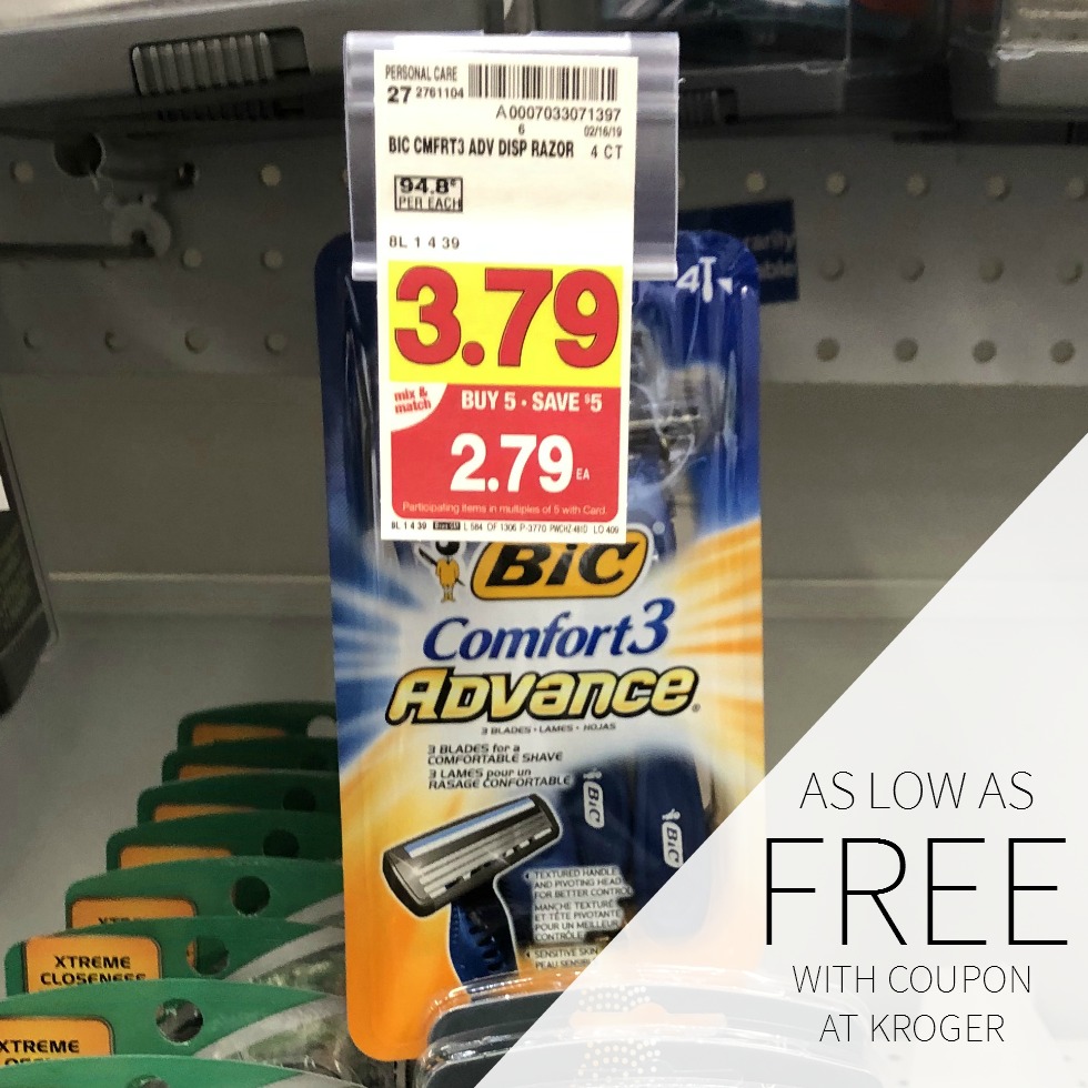 Bic Disposable Razors Free At Kroger