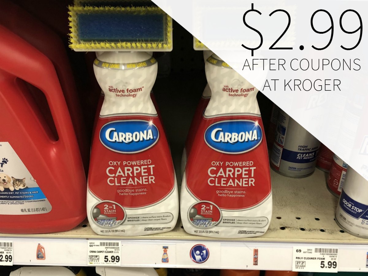 Carbona Carpet Cleaner Just 2.99 At Kroger Half Price