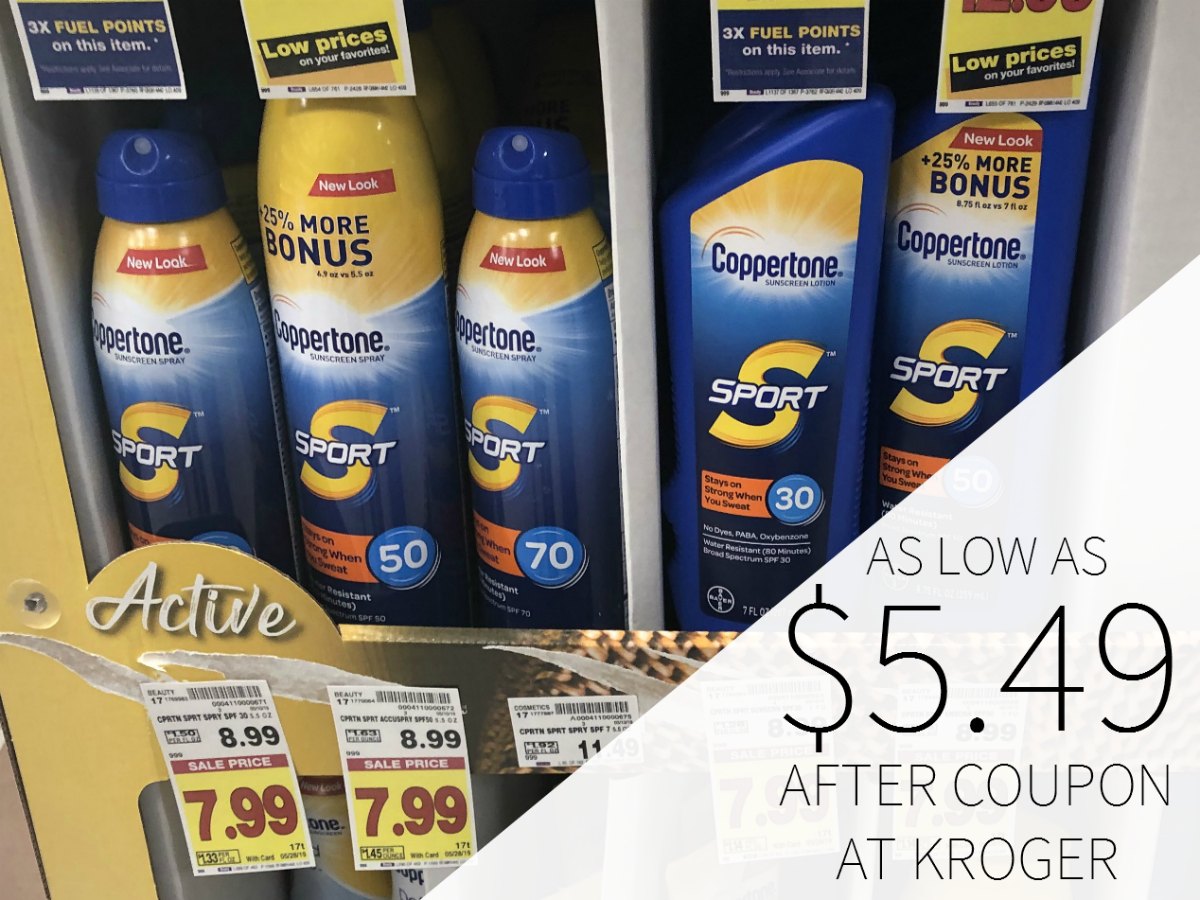 Coppertone Sunscreen As Low As $5.49 Each At Kroger