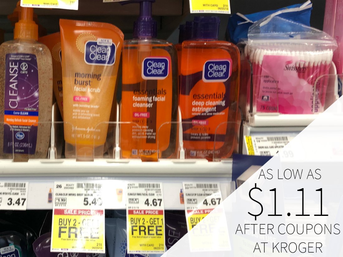 New Clean Clear Coupon Products As Low As 1 11 Each At Kroger