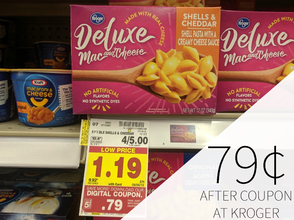 Kroger Deluxe Macaroni & Cheese Just 79¢