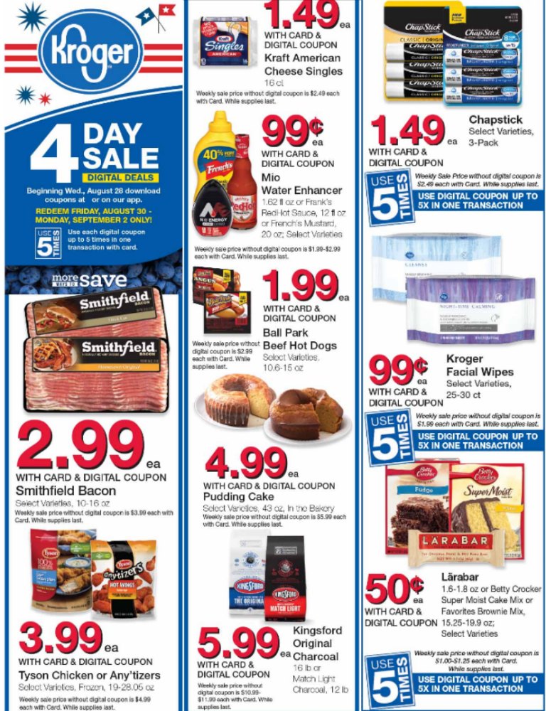 Redeem Your Coupons During The 4 Days Of Digital Deals (Valid 8/30 - 9/2)