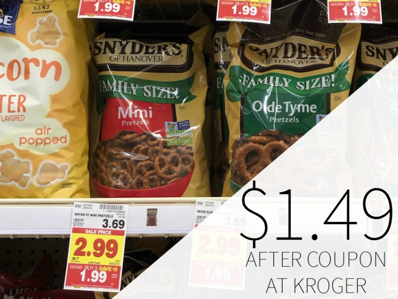 Snyder’s of Hanover Pretzels Just $1.49 Per Bag During The Kroger Mega Sale