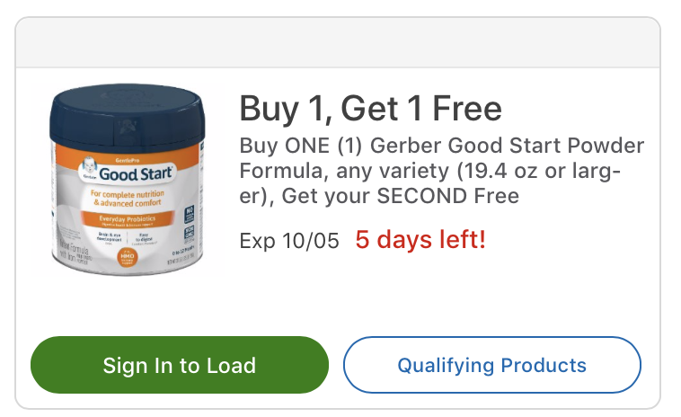 gerber digital coupons