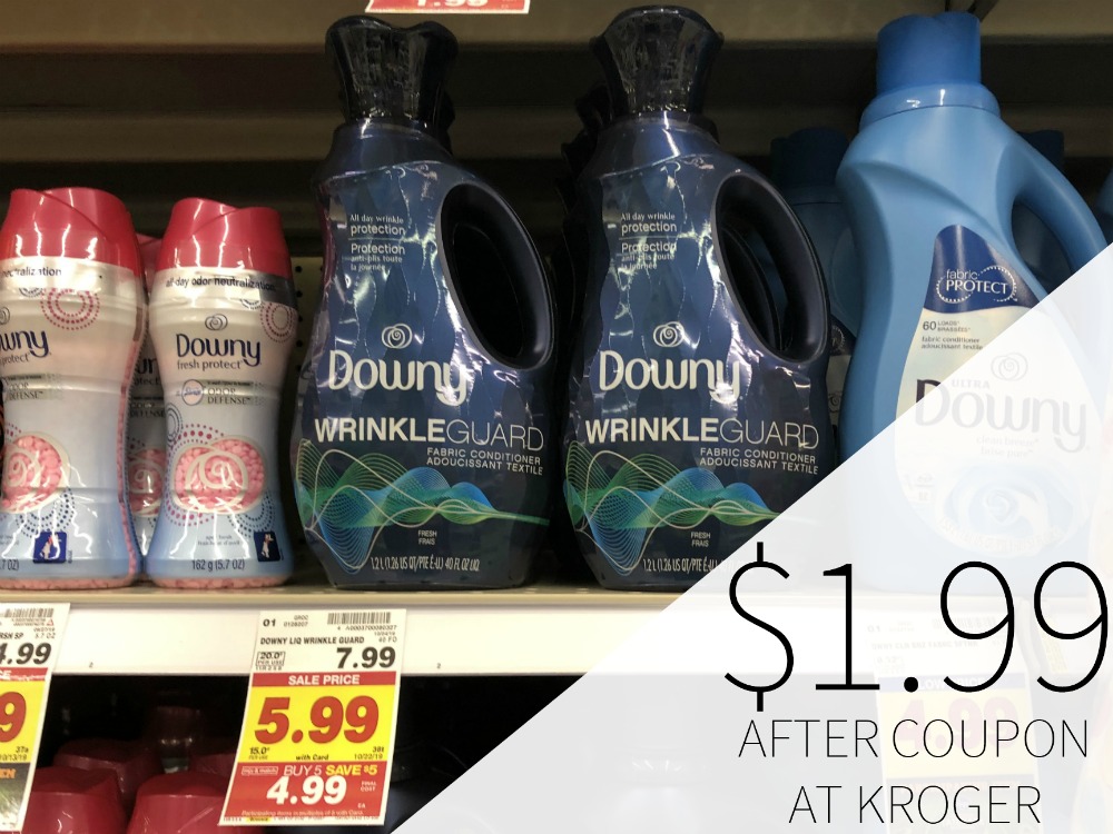 downy wrinkleguard as low as 1 99 at kroger grocery list price