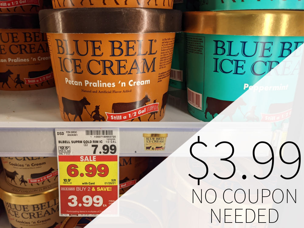 Bluebell ice cream coupon