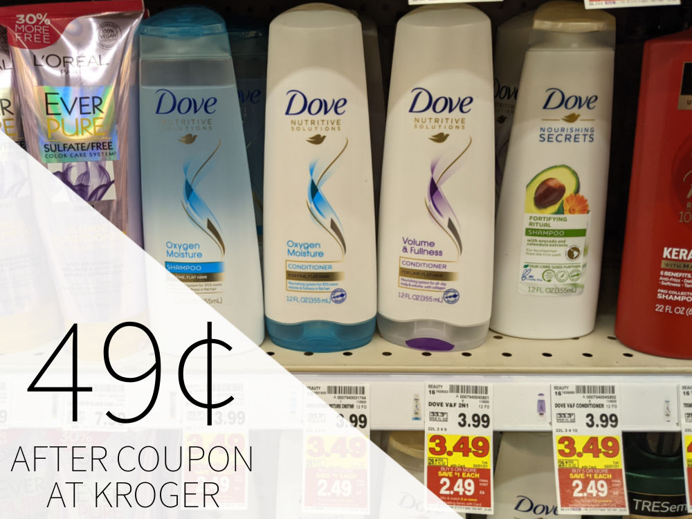 Dove Hair Care Just 49¢ Per Bottle At Kroger