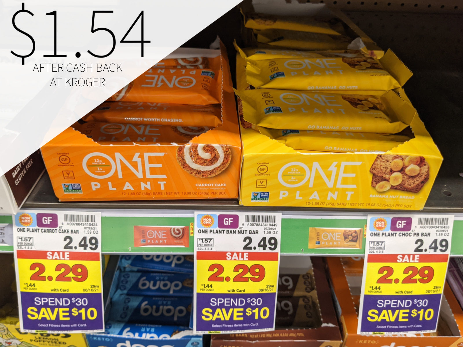 One Plant Protein Bar Only 1.54 At Kroger