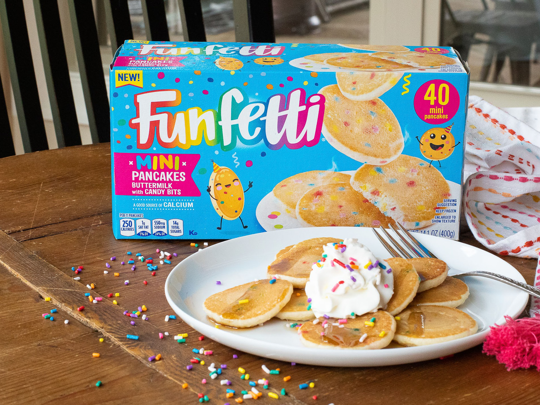 Pick Up Funfetti Frozen Mini Pancakes For As Low As $1.89 Per Box At Kroger