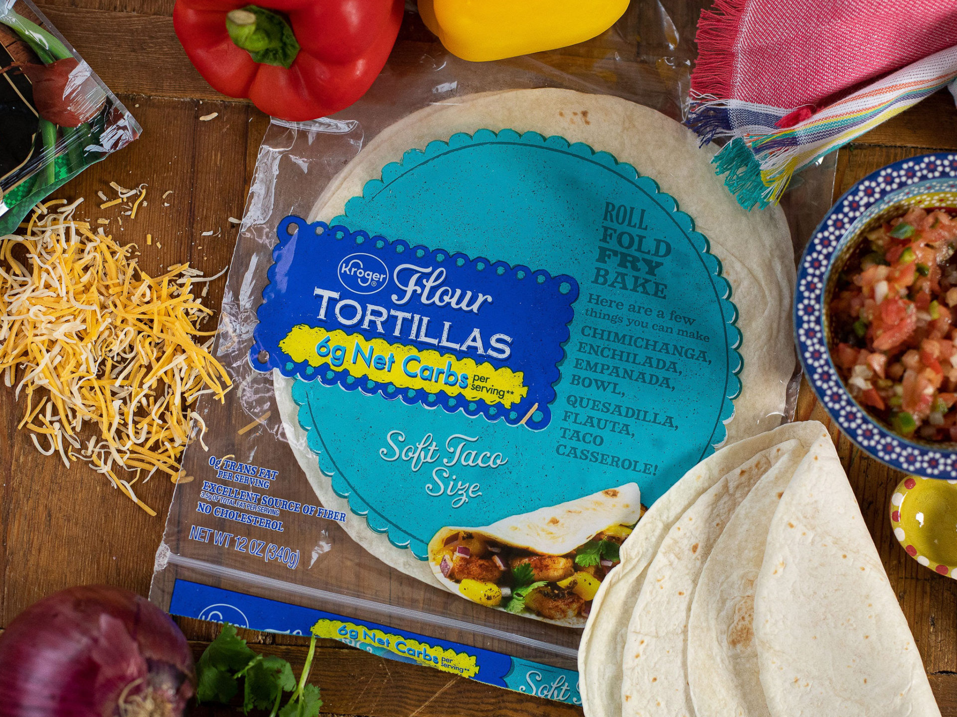 Kroger Soft Taco Size Low Carb Flour Tortillas Just $1.99 At Kroger