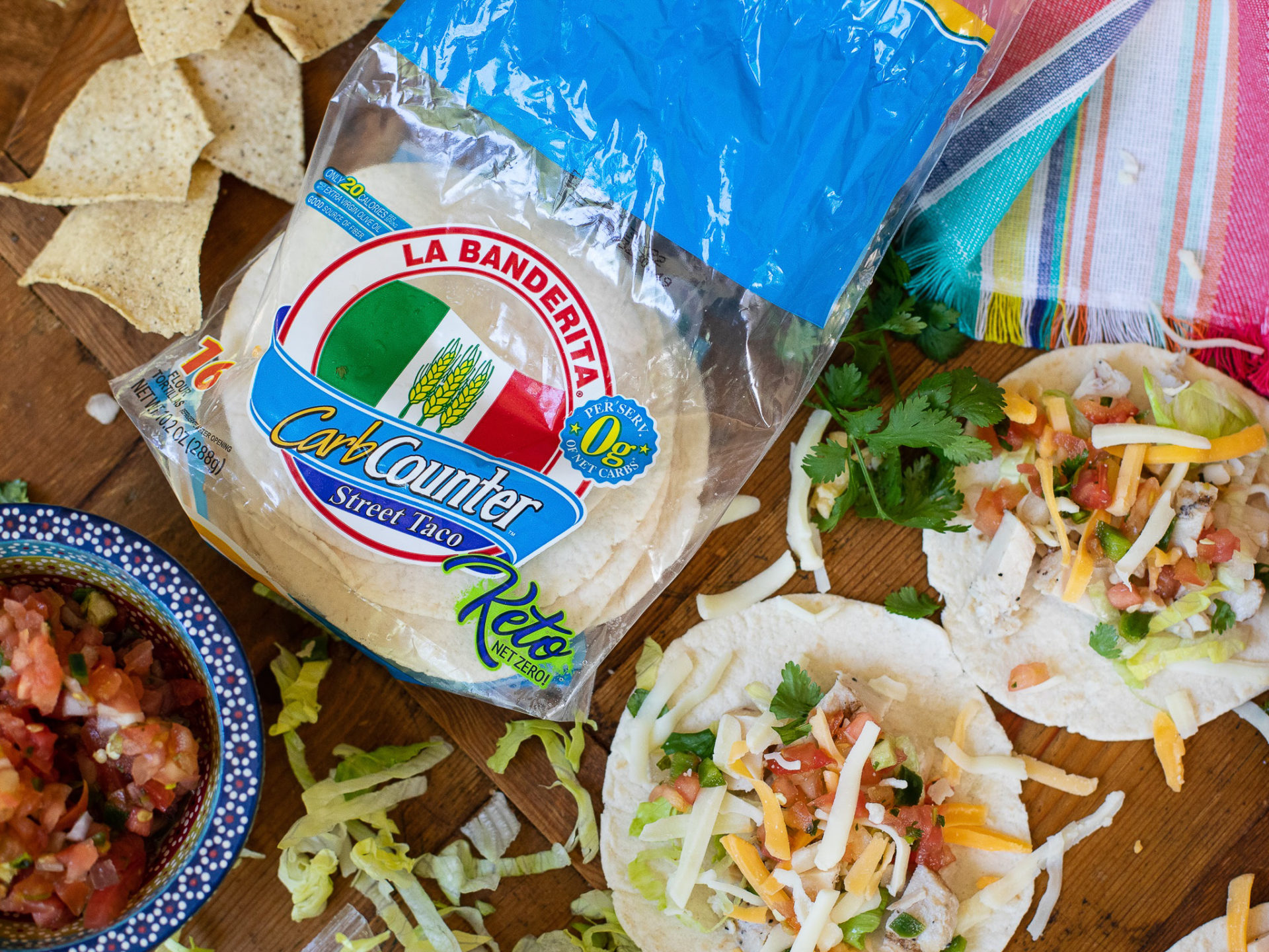 Get La Banderita Carb Counter or Corn Street Taco Slider Tortillas For Just $1.49 At Kroger