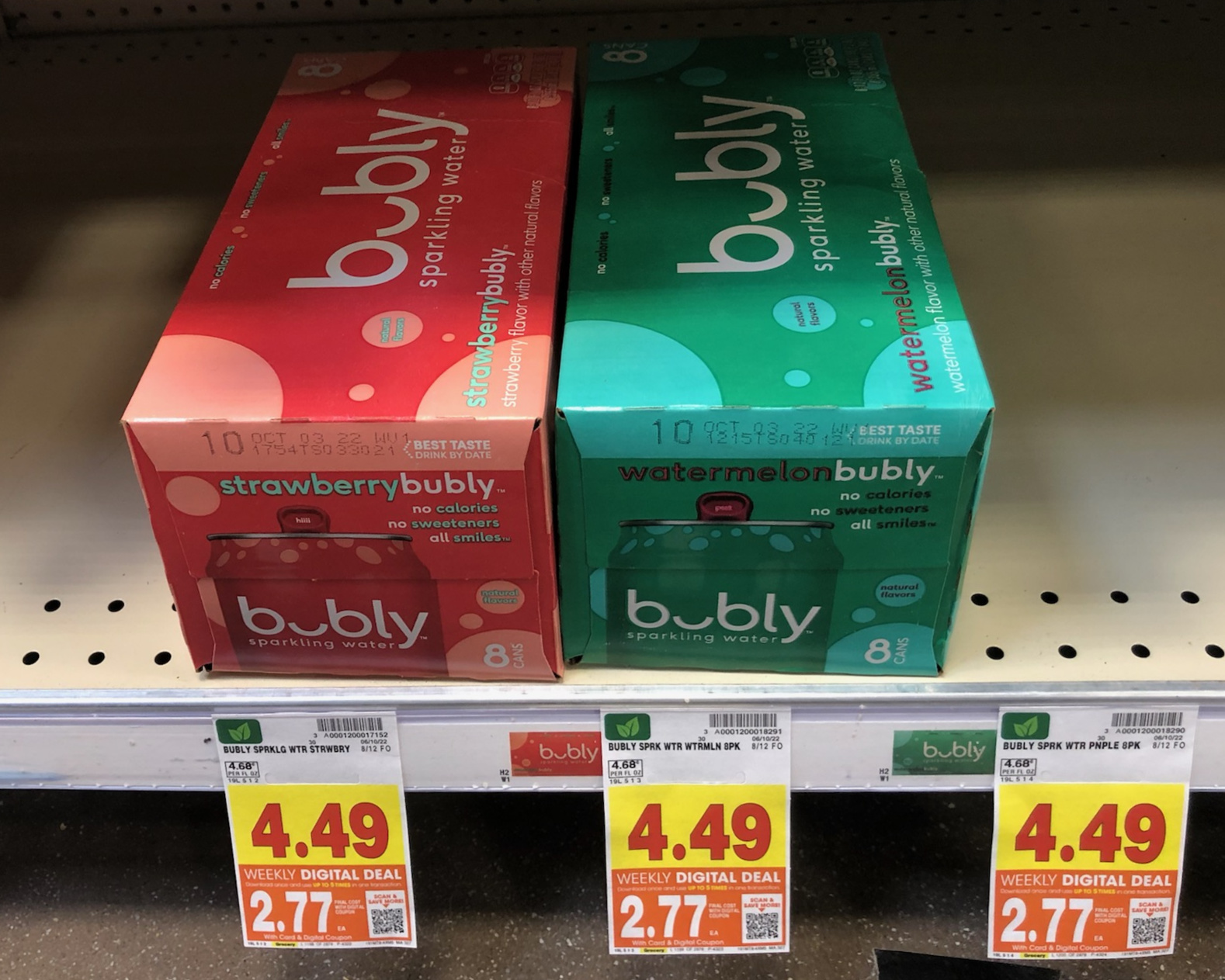 Bubly Sparkling Water Just 2.77 At Kroger
