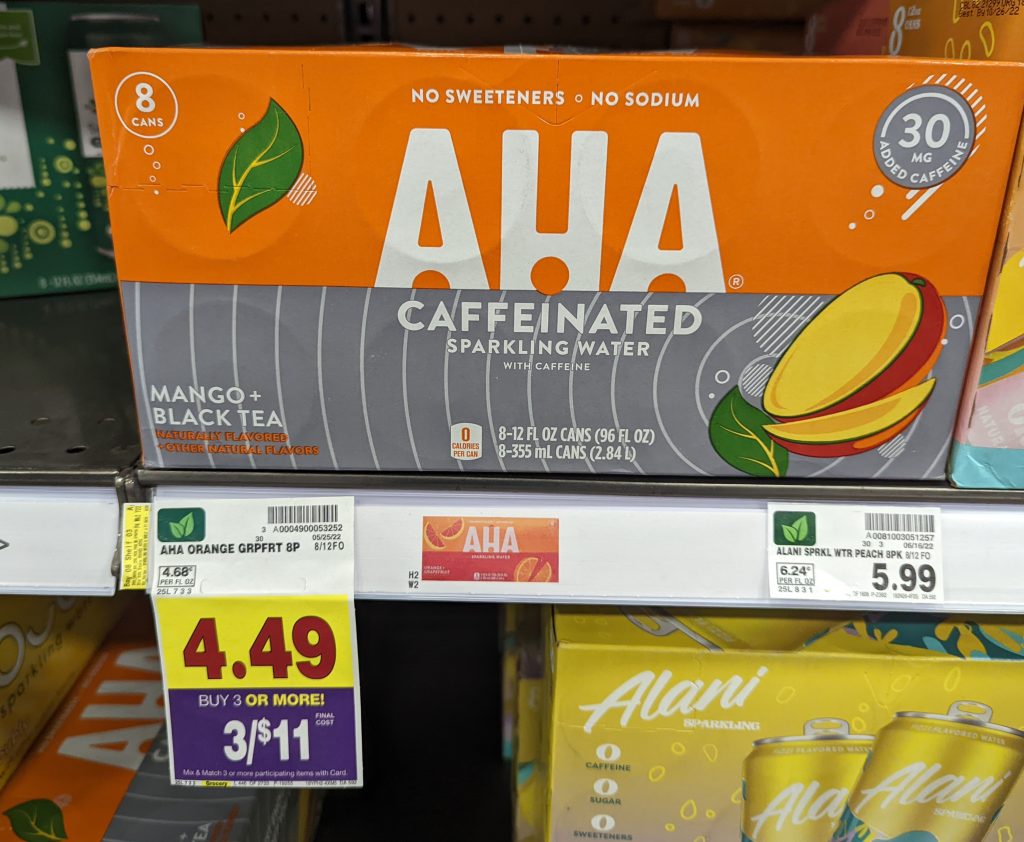 AHA Sparkling Water Only 2.49 At Kroger iHeartKroger