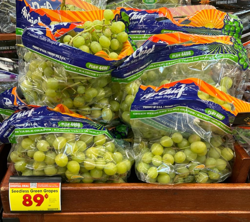 Red, White, or Black Seedless Grapes As Low As 89¢ Per Pound At Kroger