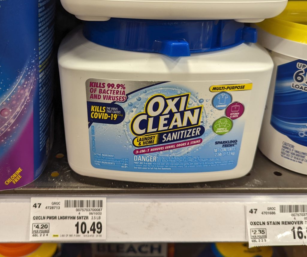 OxiClean Laundry & Home Sanitizer Tubs Just 7.49 At Kroger (Original
