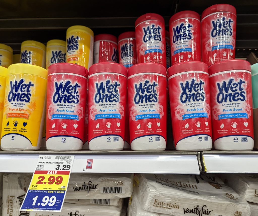 Wet Ones Wipes As Low As 1.49 At Kroger (Regular Price 4.49