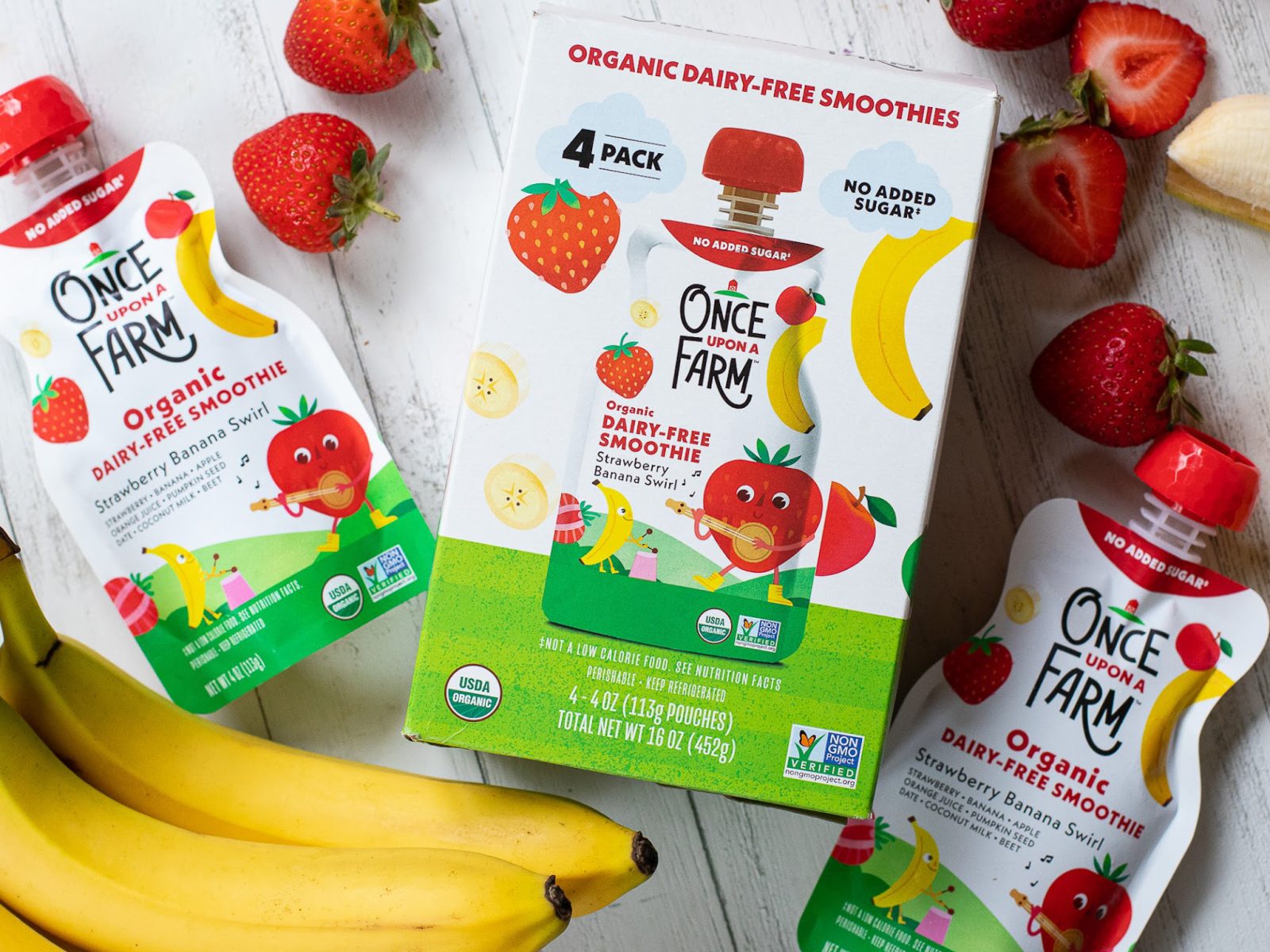 Once Upon a Farm Smoothie 4-Pack As Low As $3.99 At Kroger (Regular Price $10.49)