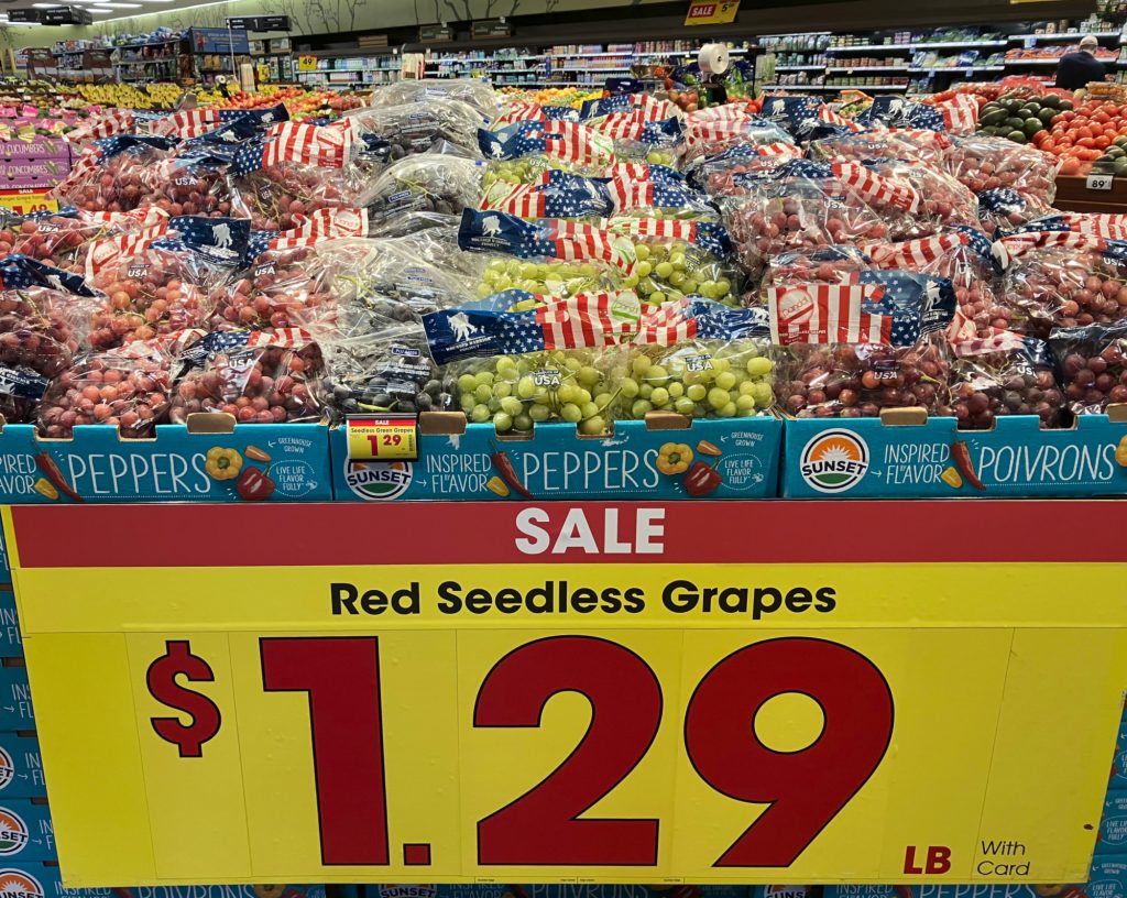 Red, White, Or Black Seedless Grapes As Low As 1.29 Per Pound At