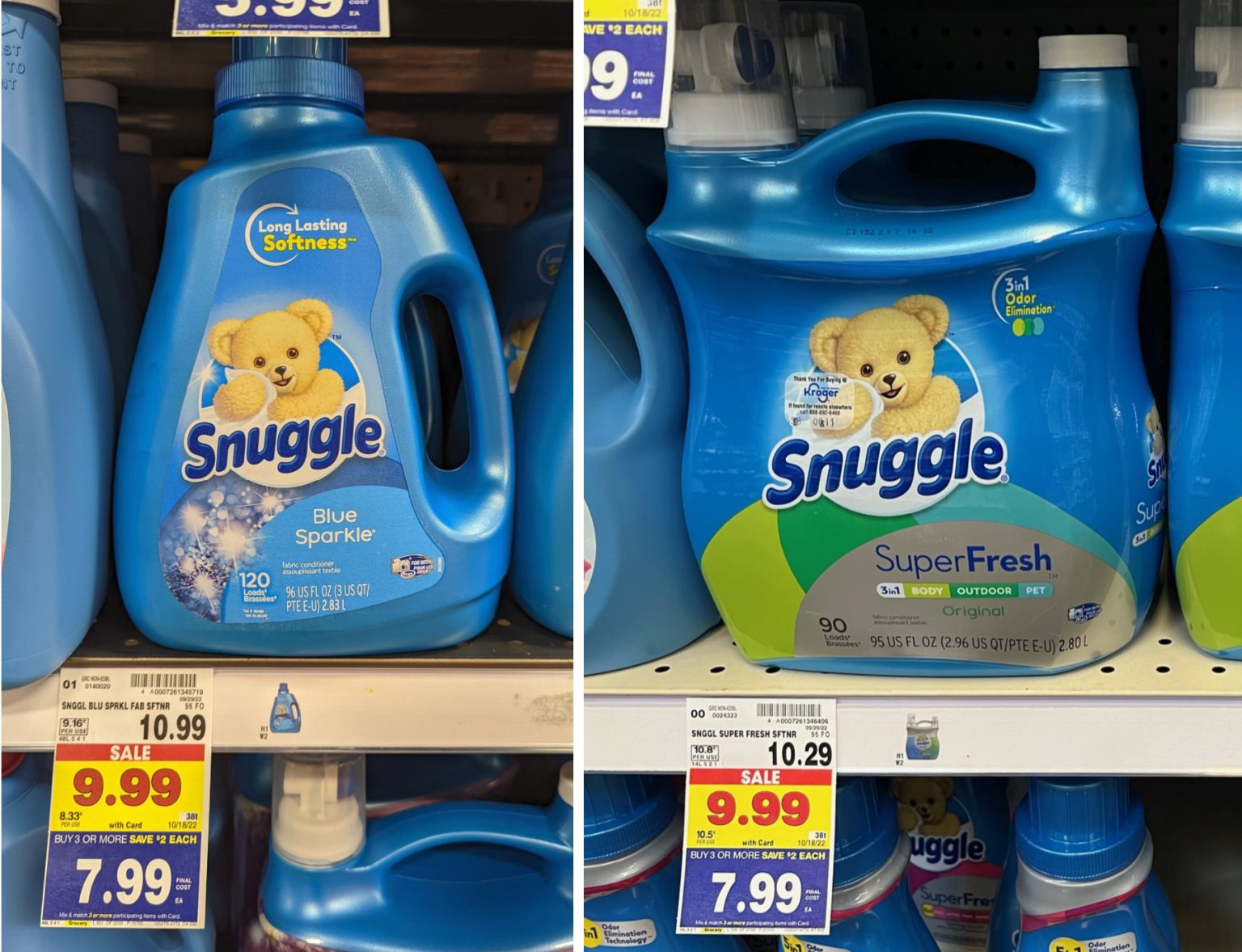 Big Bottles Of Snuggle Fabric Softener As Low As 4.49 At Kroger With