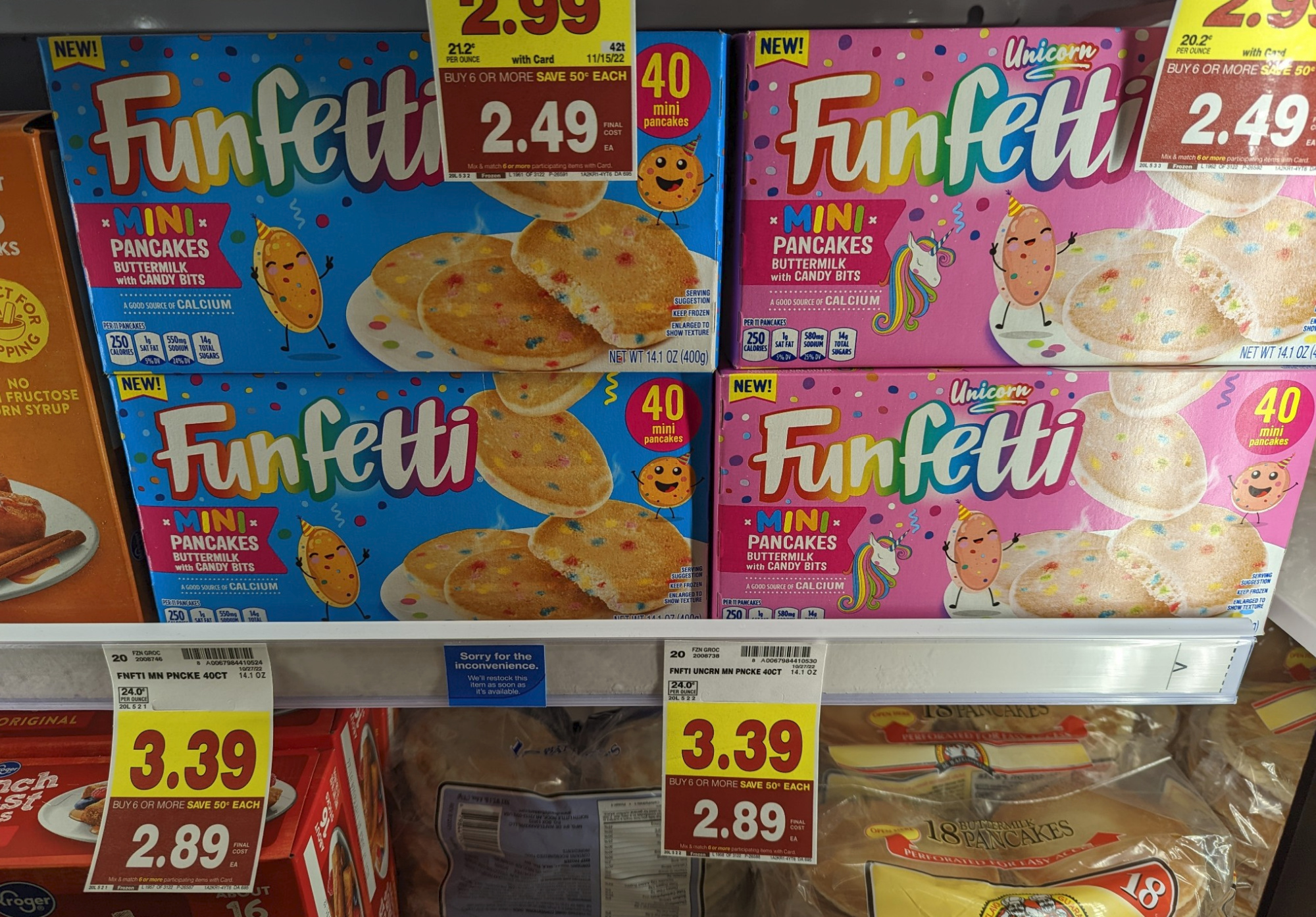 Pick Up Funfetti Frozen Mini Pancakes For As Low As $1.89 Per Box