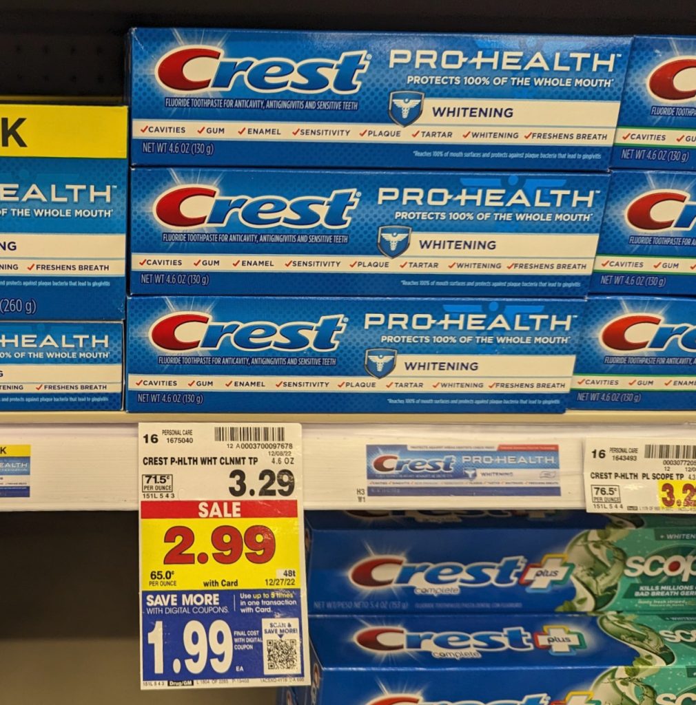 Crest Pro-Health Toothpaste As Low As $1.49 At Kroger - iHeartKroger