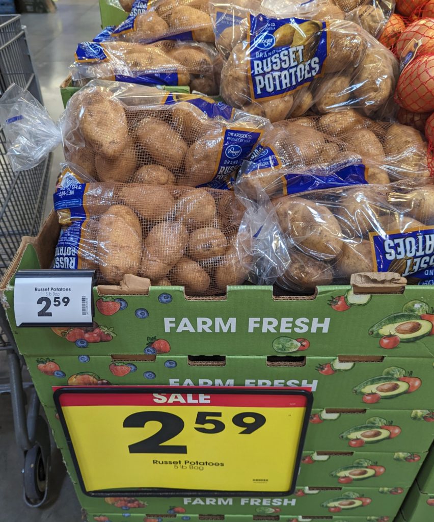 Grab 5Pounds Of Kroger Russet Potatoes As Low As 1.79 For Some