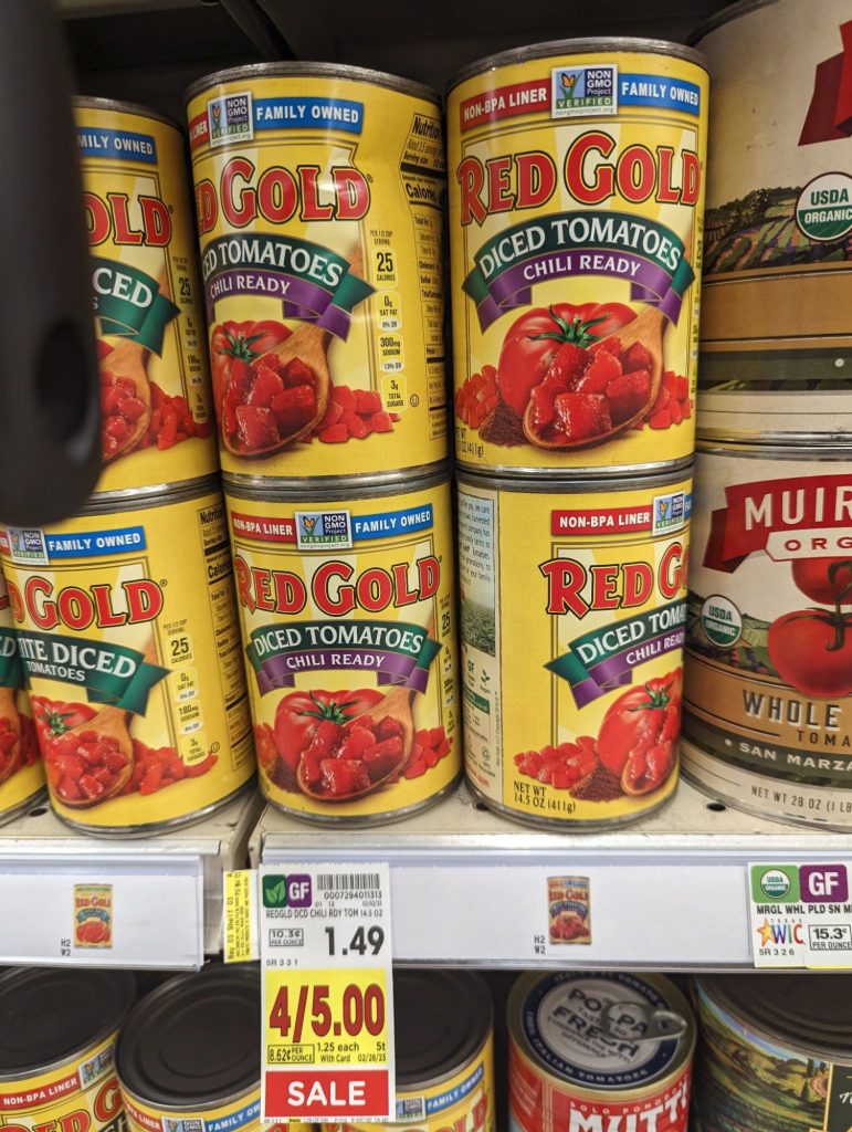 Red Gold Chili Ready Tomatoes As Low As 88¢ Per Can At Kroger