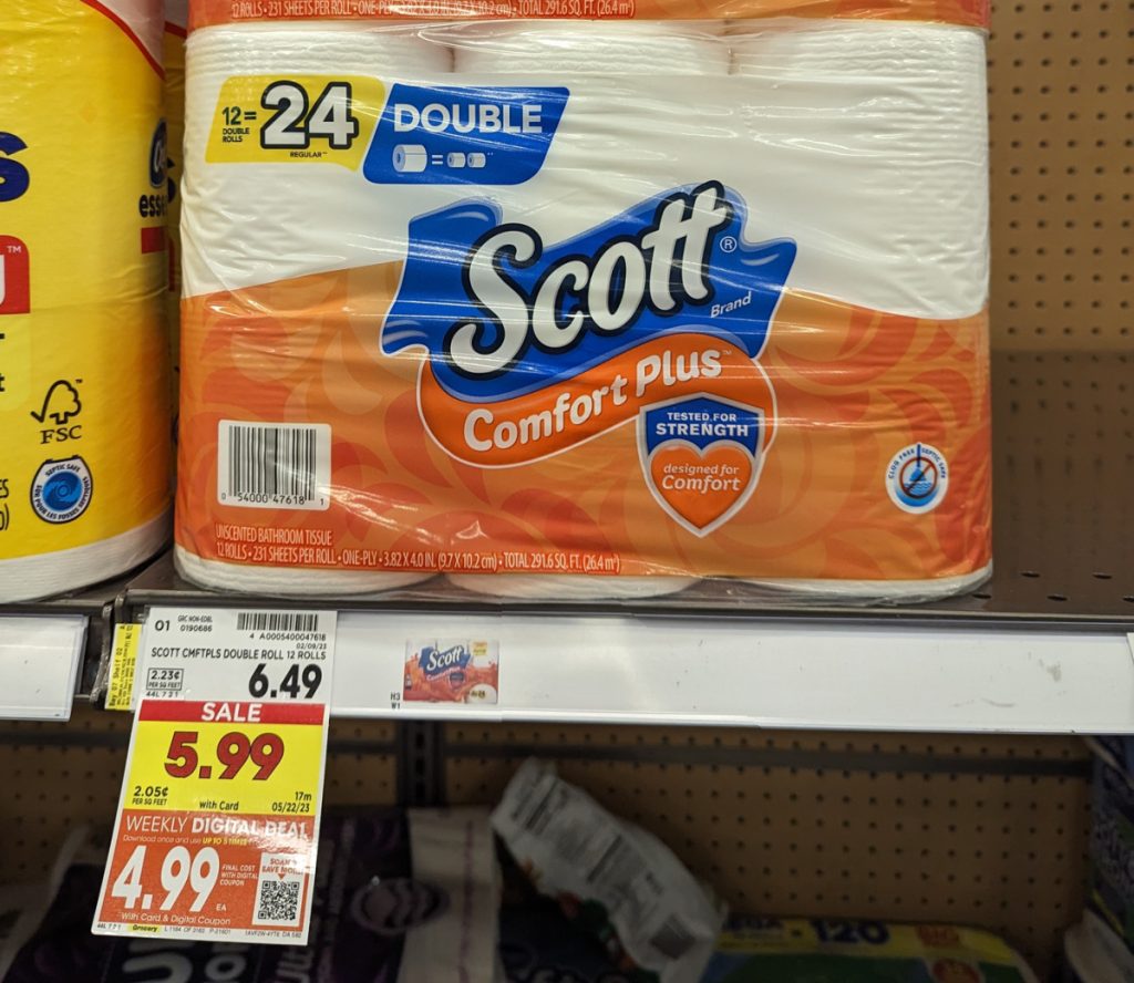 Grab Scott Comfort Plus Toilet Paper For Only 4.99 At Kroger
