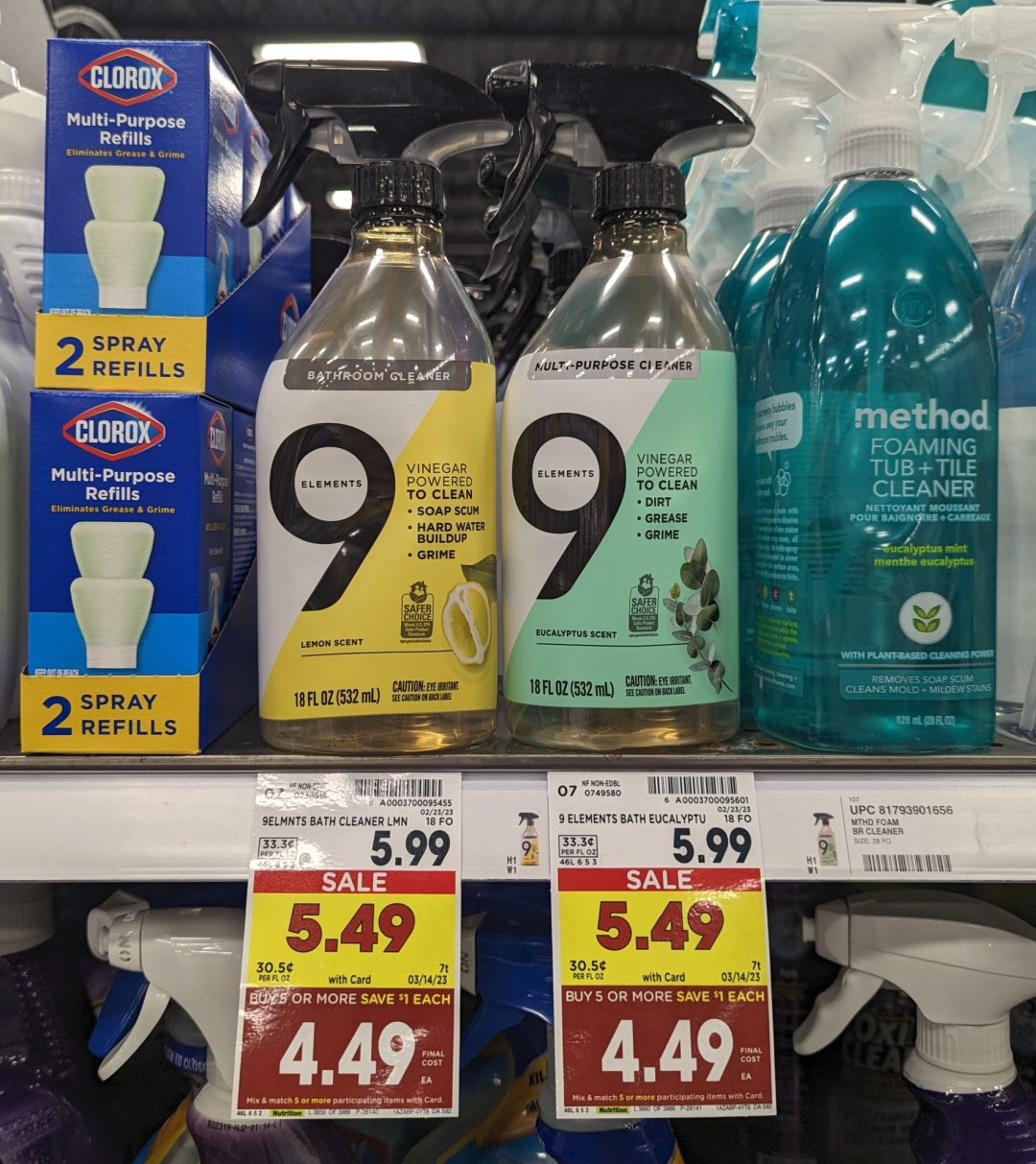 Grab A Discount On 9 Elements Multipurpose Cleaner And Bathroom Cleaner