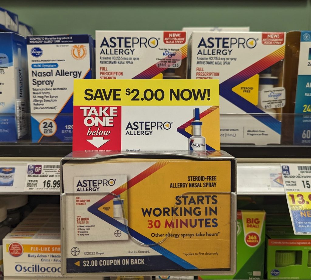 AstePro Allergy Nasal Spray Just 3.25 At Kroger (Regular Price 17.99