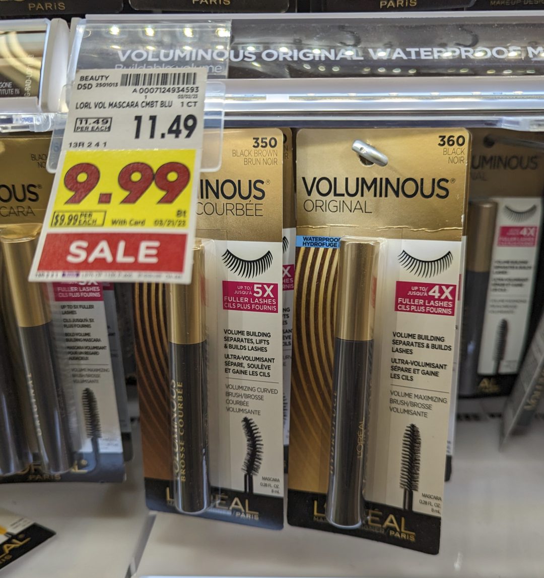 L’Oreal Paris Mascara As Low As 3 At Kroger (Regular Price 9.99