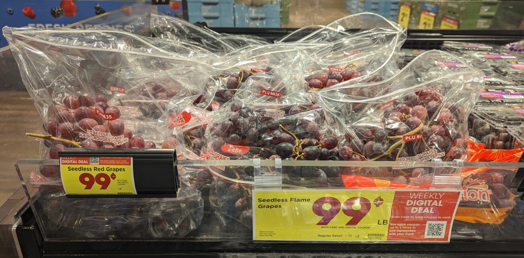 Red, White, or Black Seedless Grapes Just 99¢ Per Pound At Kroger