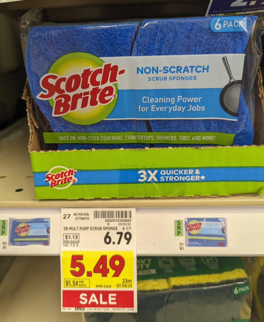 ScotchBrite Sponges As Low As 4.49 Per 6Pack At Kroger 75¢ Per