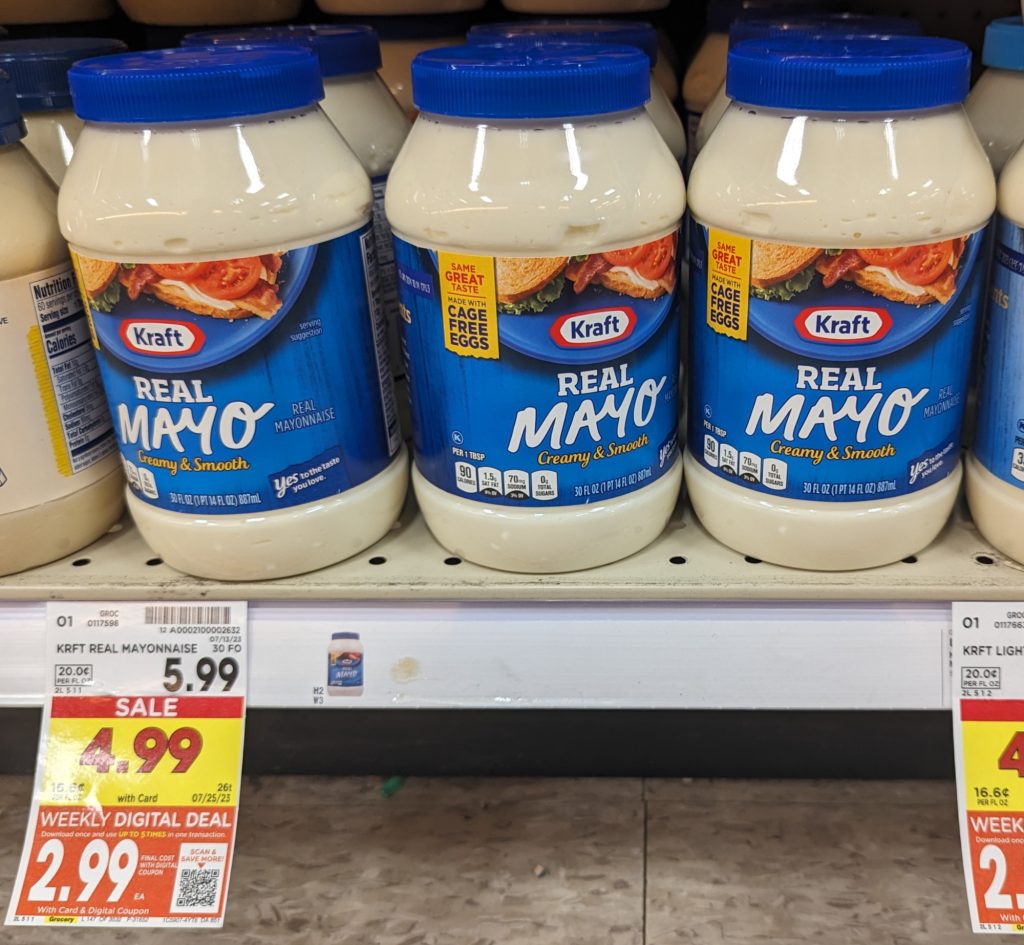Kraft Mayonnaise Just 2.99 Per Jar At Kroger (Regular Price 5.99