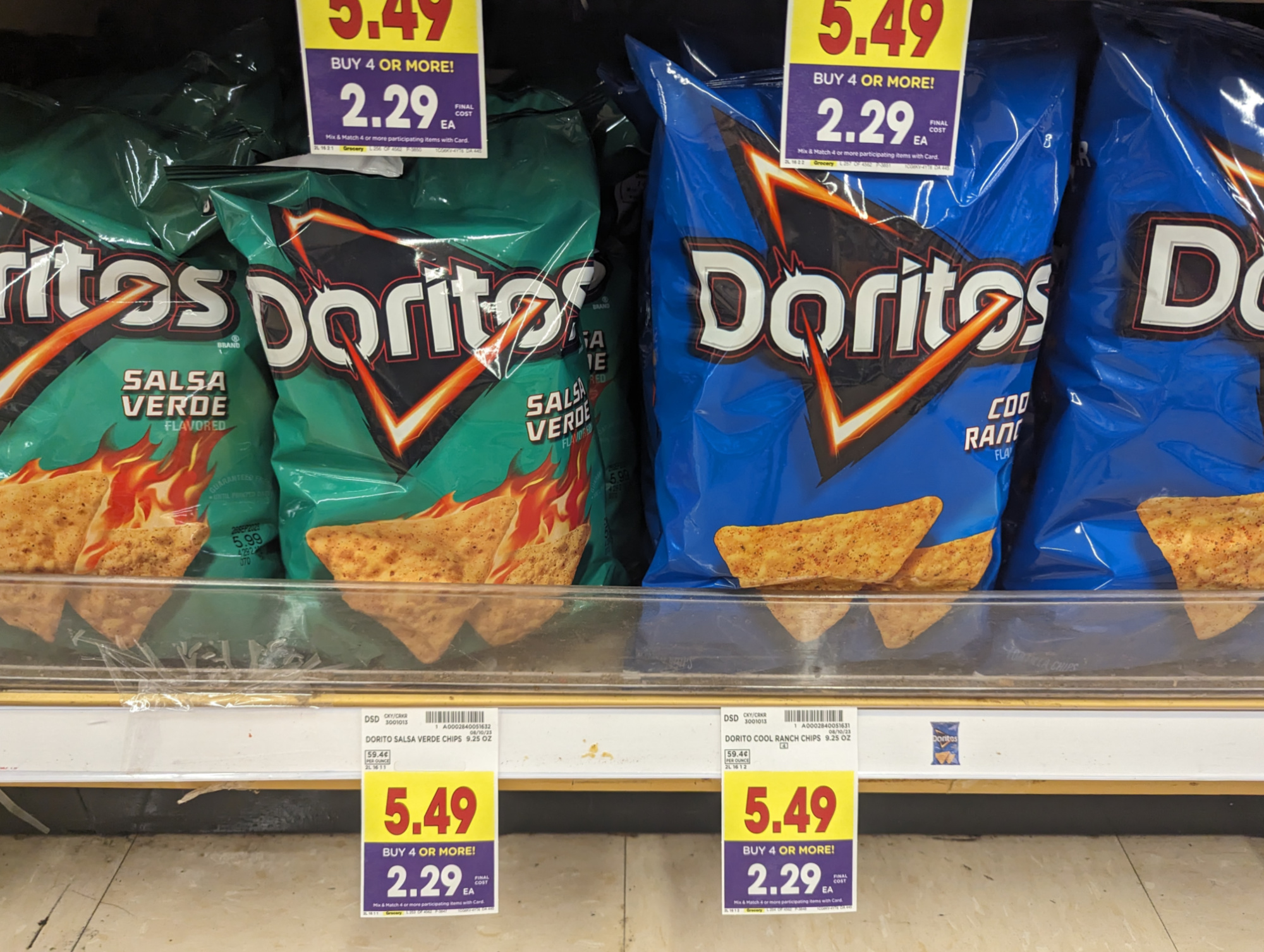 Doritos® Cool Ranch Flavored Tortilla Chips, 1 oz - Kroger