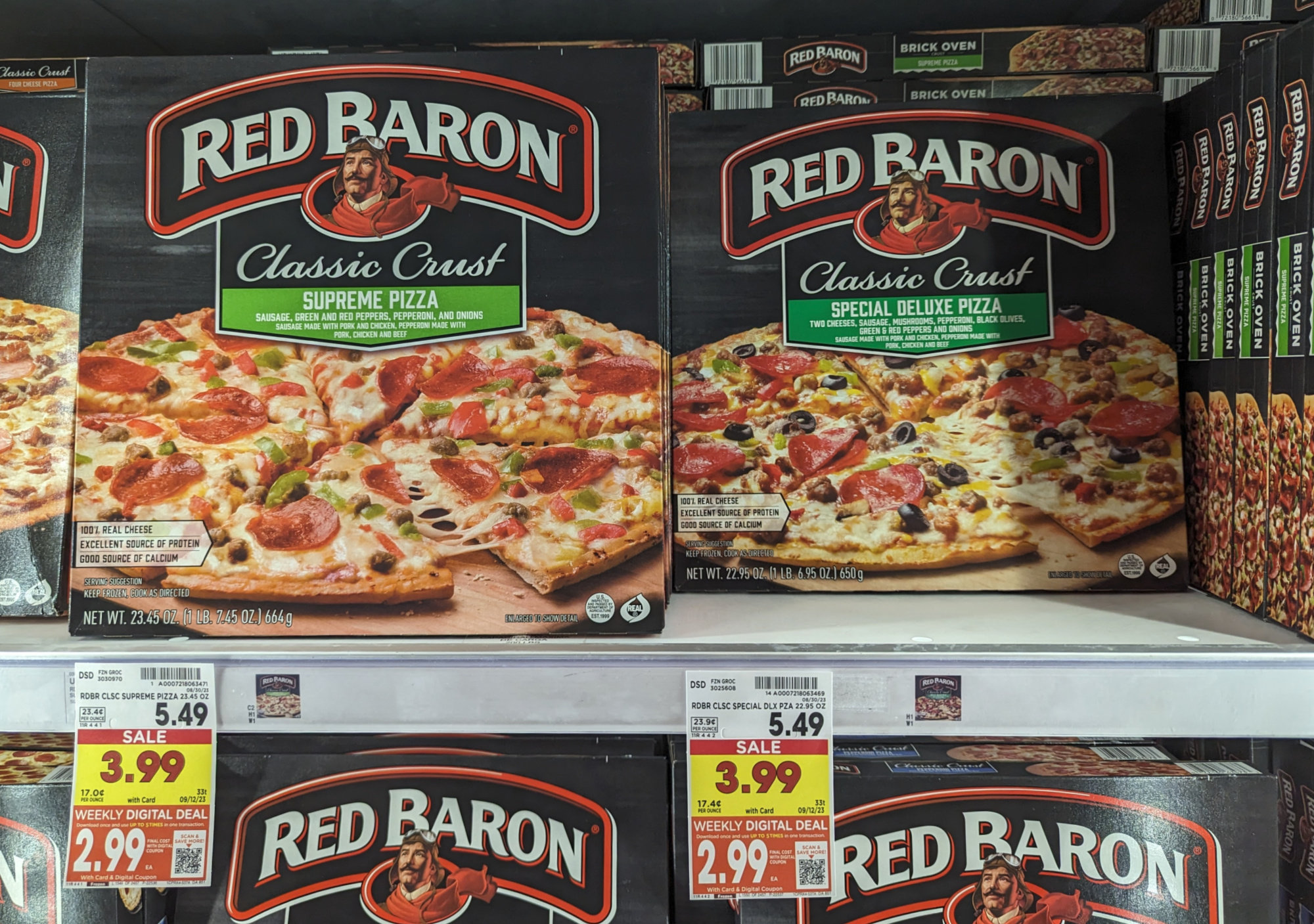 Red Baron Frozen Pizza Classic Crust Four-Cheese, 21.06 oz - Kroger