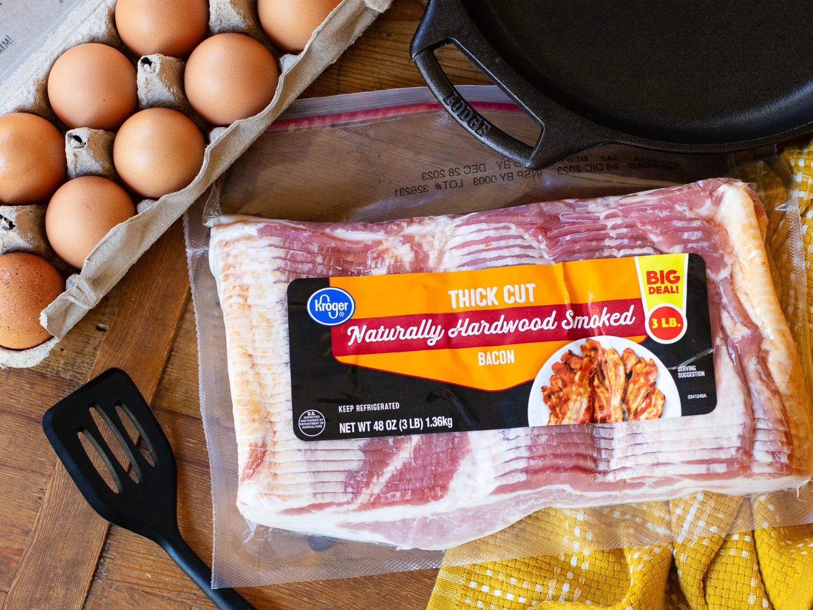 Kroger Thick Cut Bacon 3-Pound Packs Just $11.97 At Kroger – That’s $3.99/lb Per Pound!