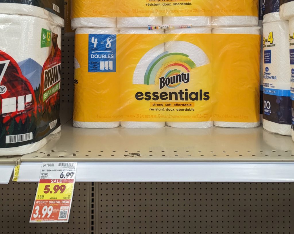 Get Bounty Essentials Paper Towels For As Low As $2.99 At Kroger ...