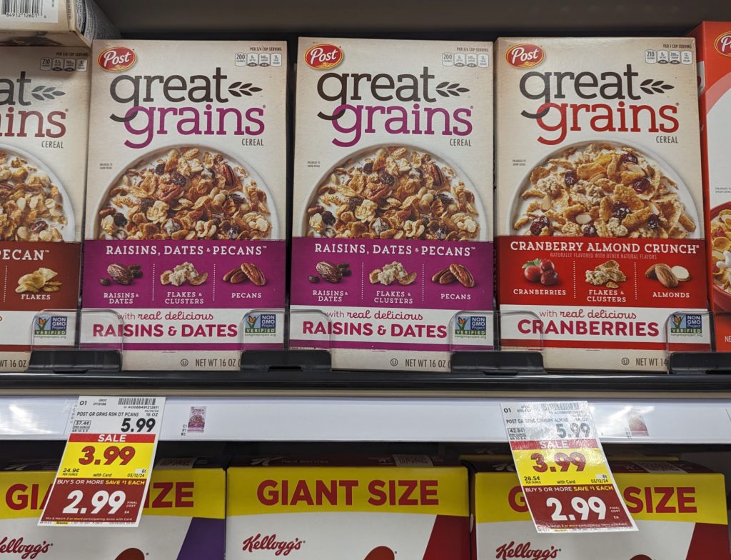 Post Great Grains Cereal As Low As 2.24 At Kroger iHeartKroger