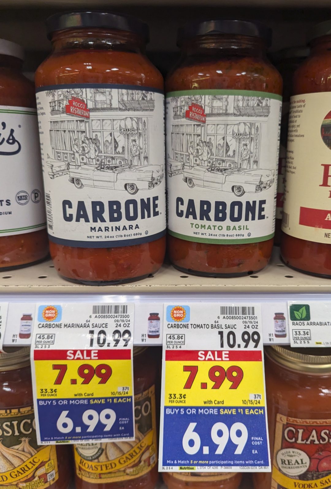 Carbone Pasta Sauce As Low As 5.49 At Kroger (Regular Price 10.99